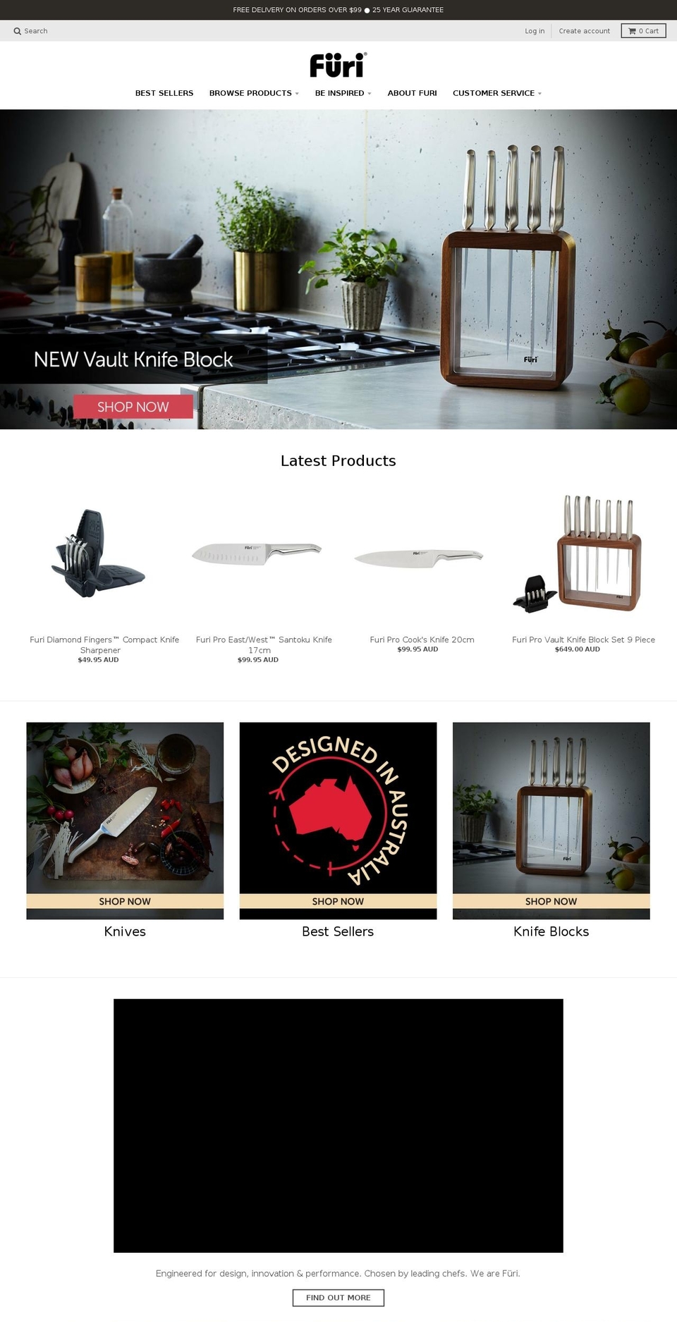 furiknives.com.au shopify website screenshot