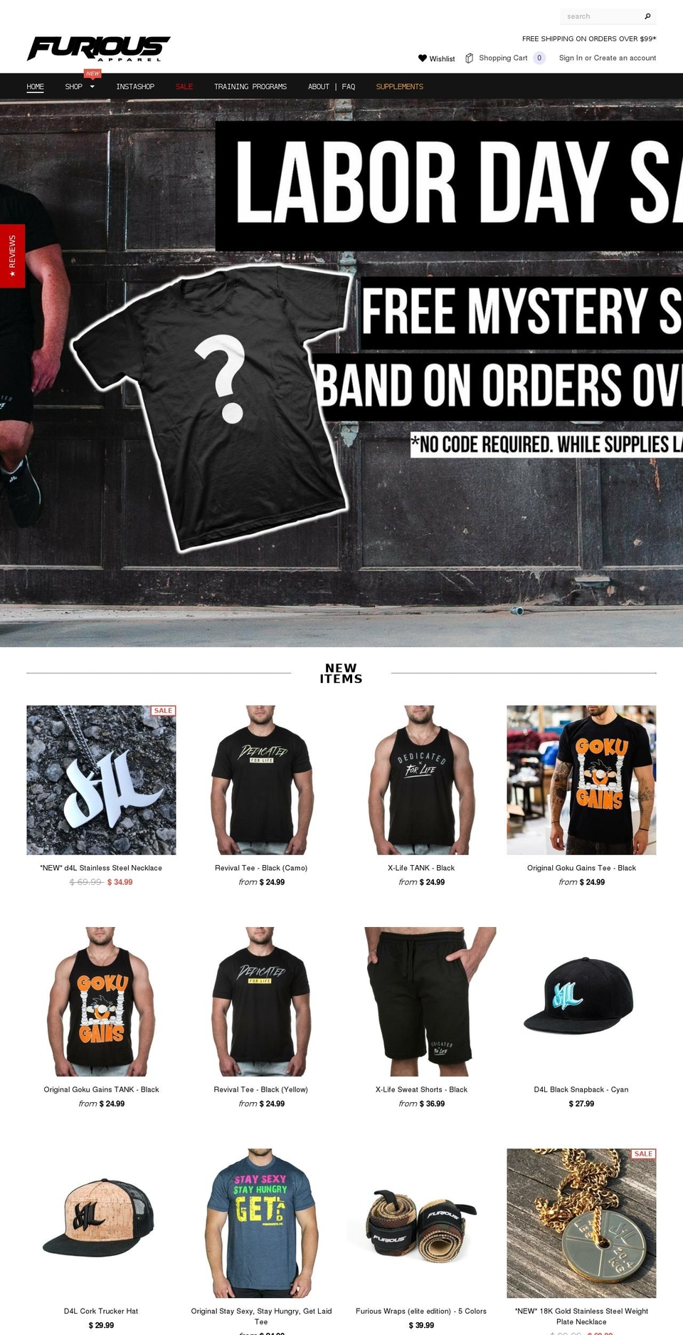 sofurious Shopify theme site example furiousapparel.com