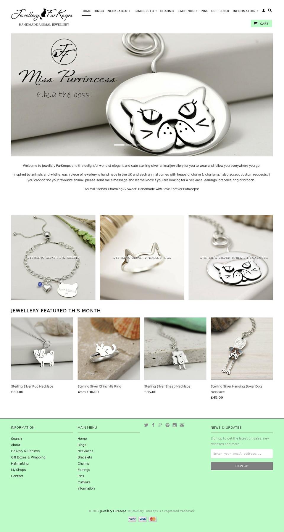 furkeepsjewellery.com shopify website screenshot