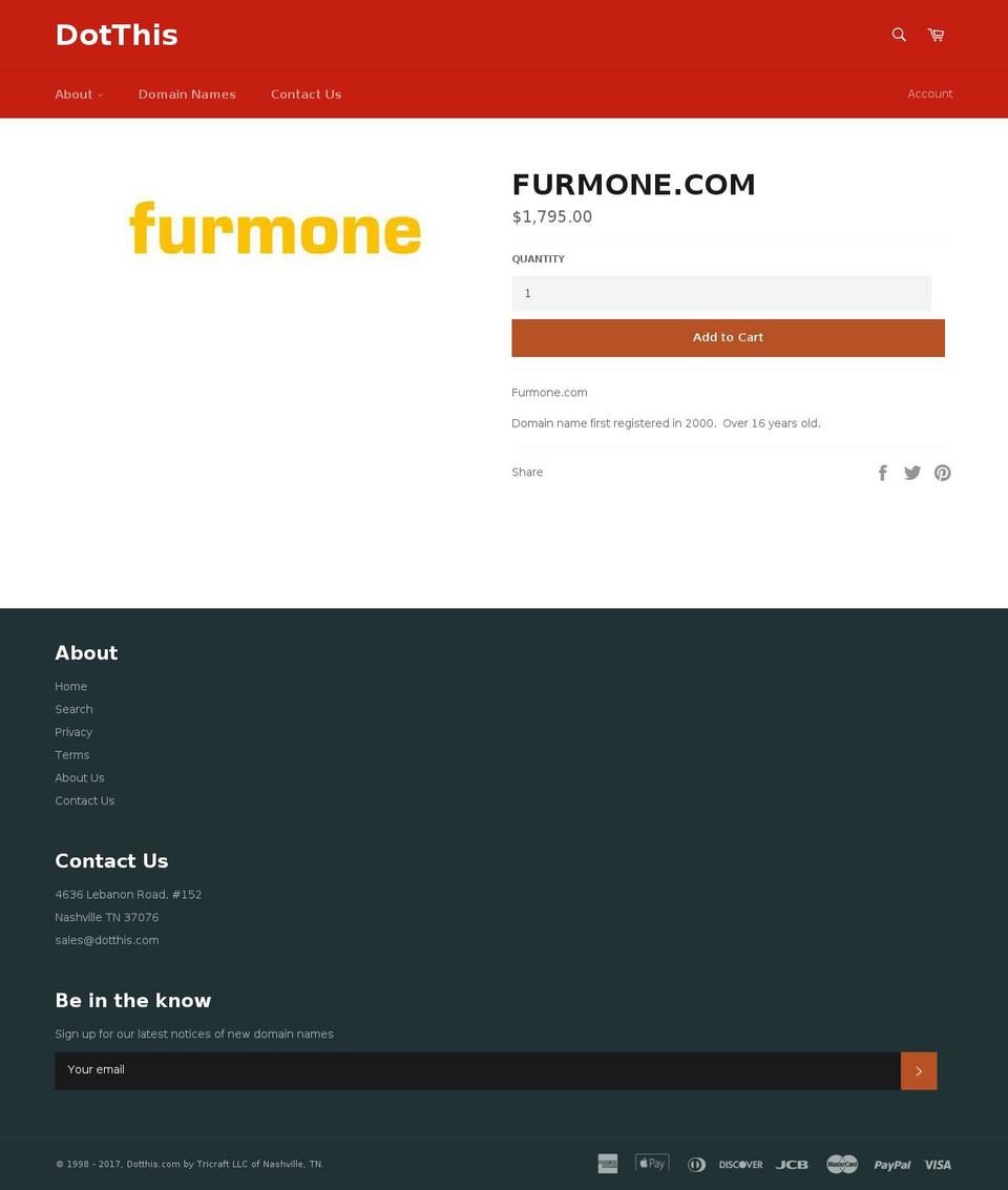 furmone.com shopify website screenshot