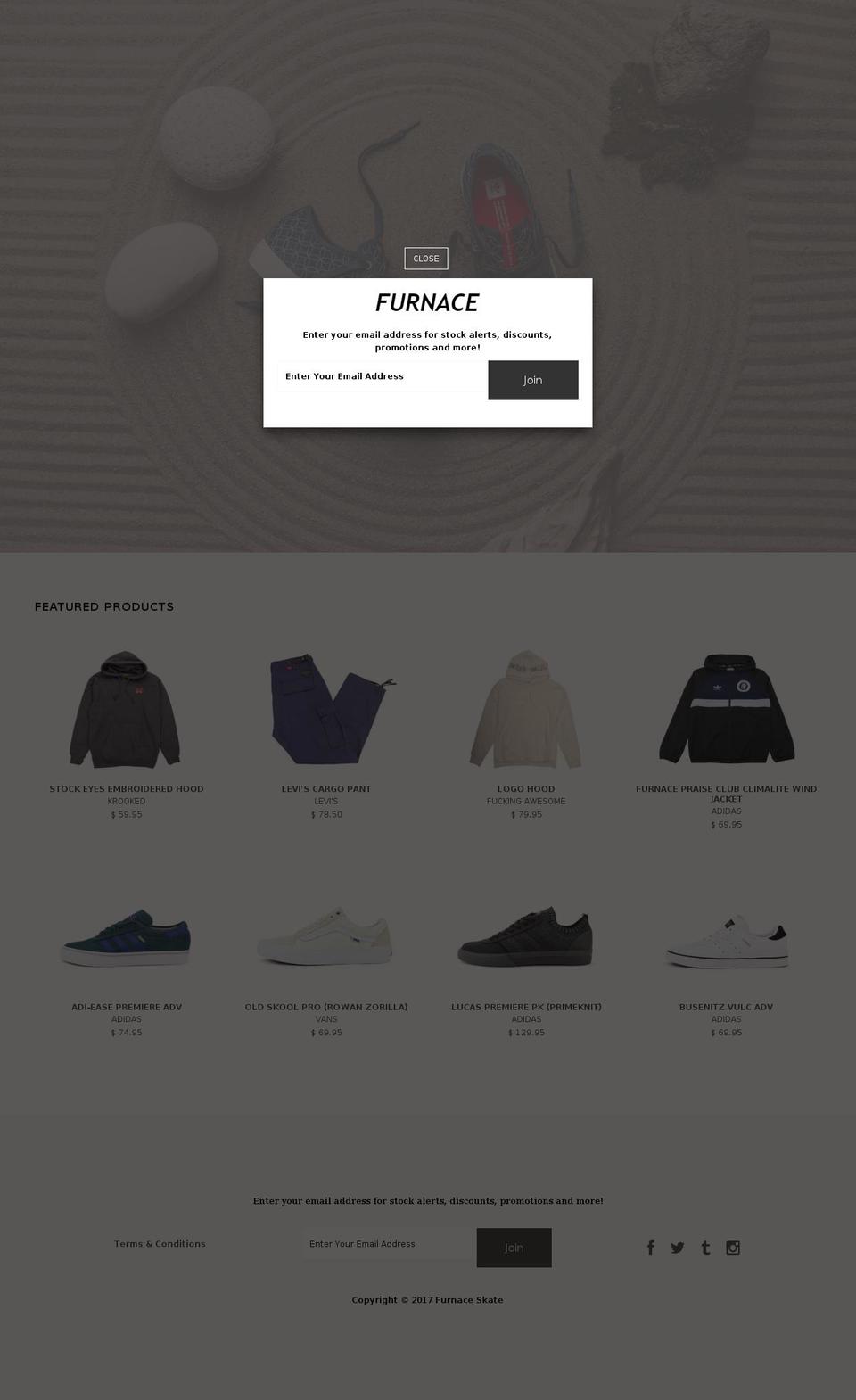 furnaceskate.com shopify website screenshot