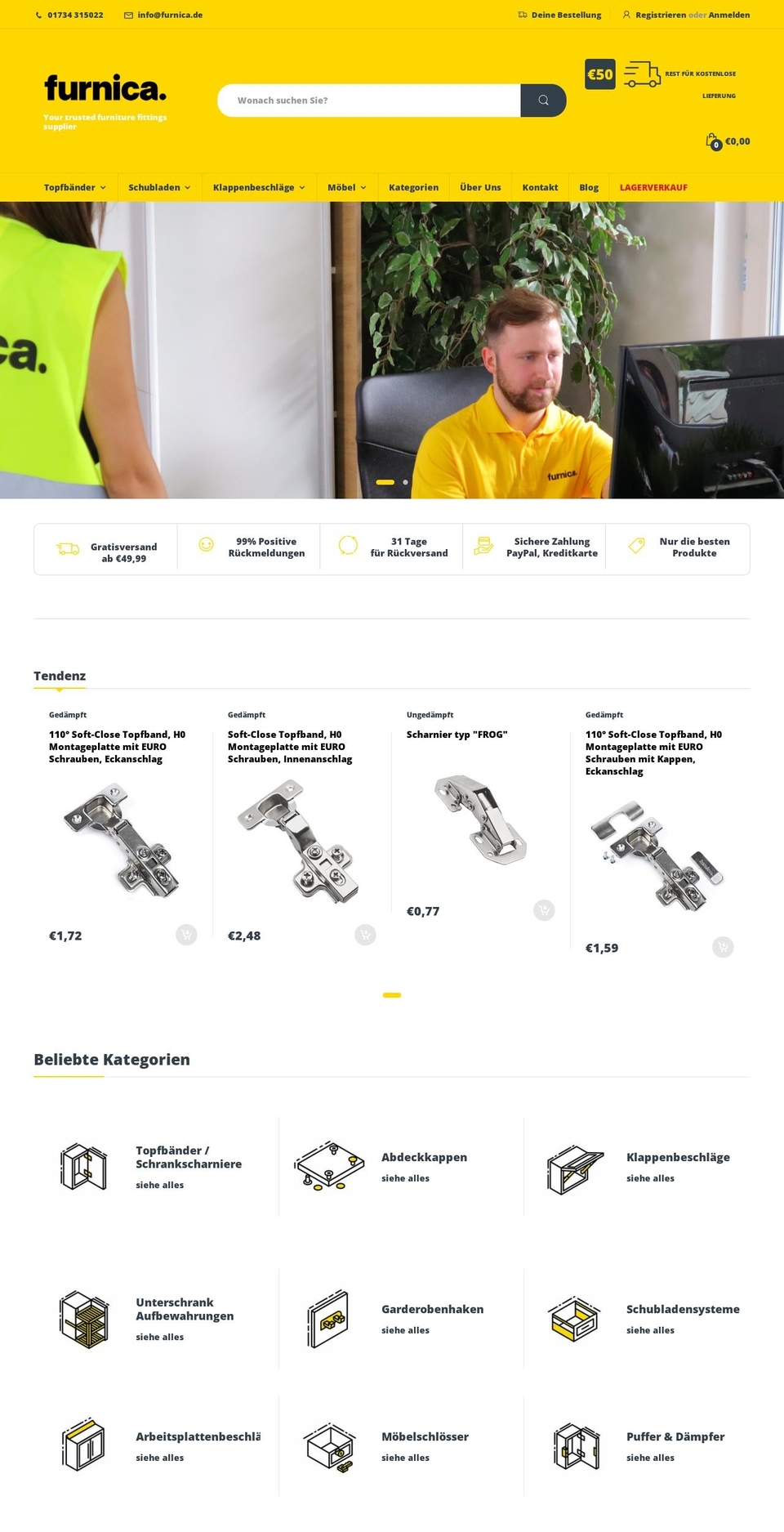 furnica.de shopify website screenshot