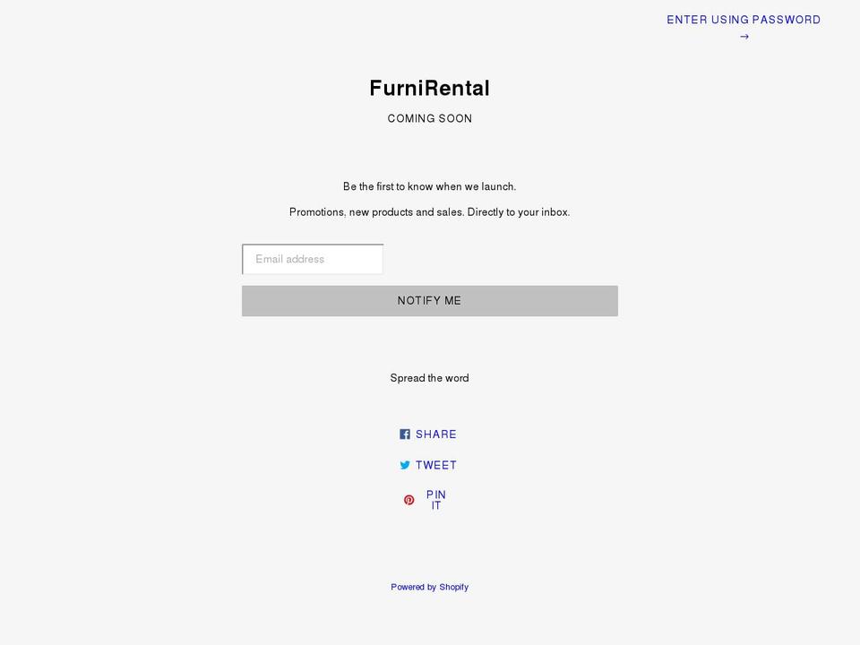 furnirental.com shopify website screenshot