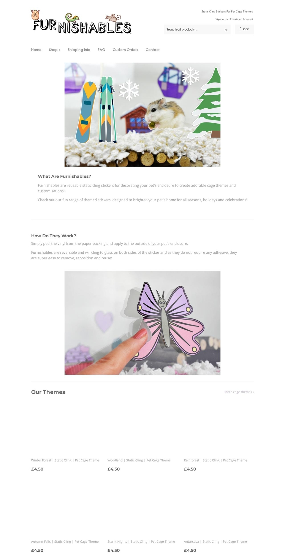 furnishables.co.uk shopify website screenshot