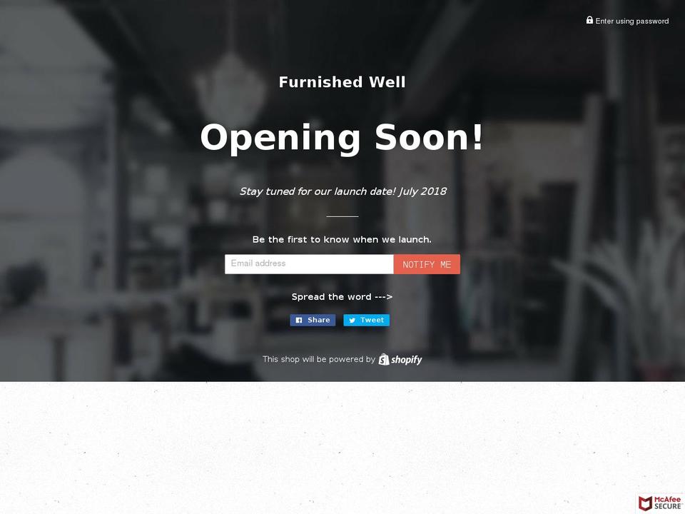furnishedwell.com — Shopify storefront screenshot