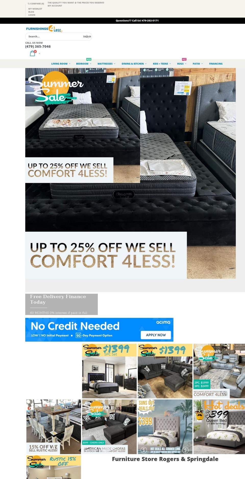 furnishings4less.com shopify website screenshot