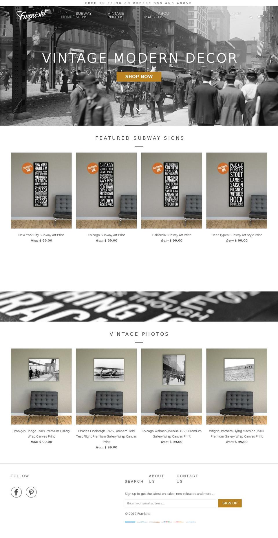 furnisht.com shopify website screenshot