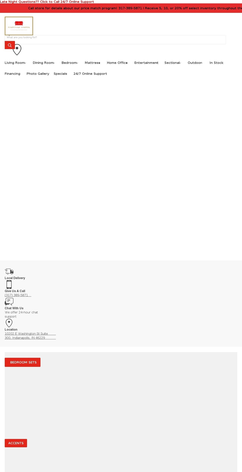 furniture-corner.com shopify website screenshot