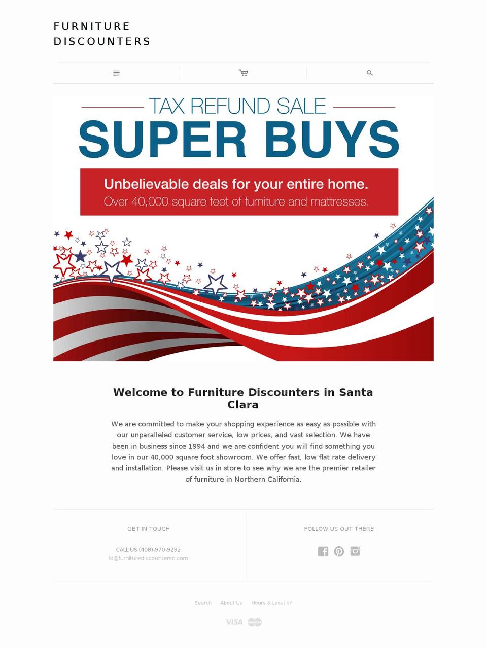 furniturediscountersc.com shopify website screenshot