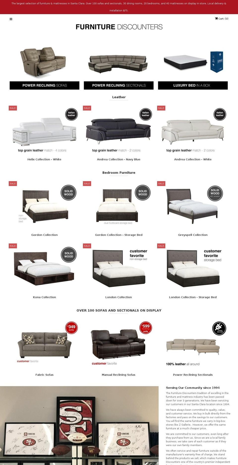furniturediscounterssc.com — Shopify storefront screenshot