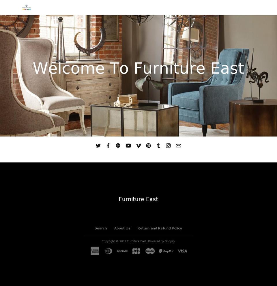 furnitureeast.com shopify website screenshot