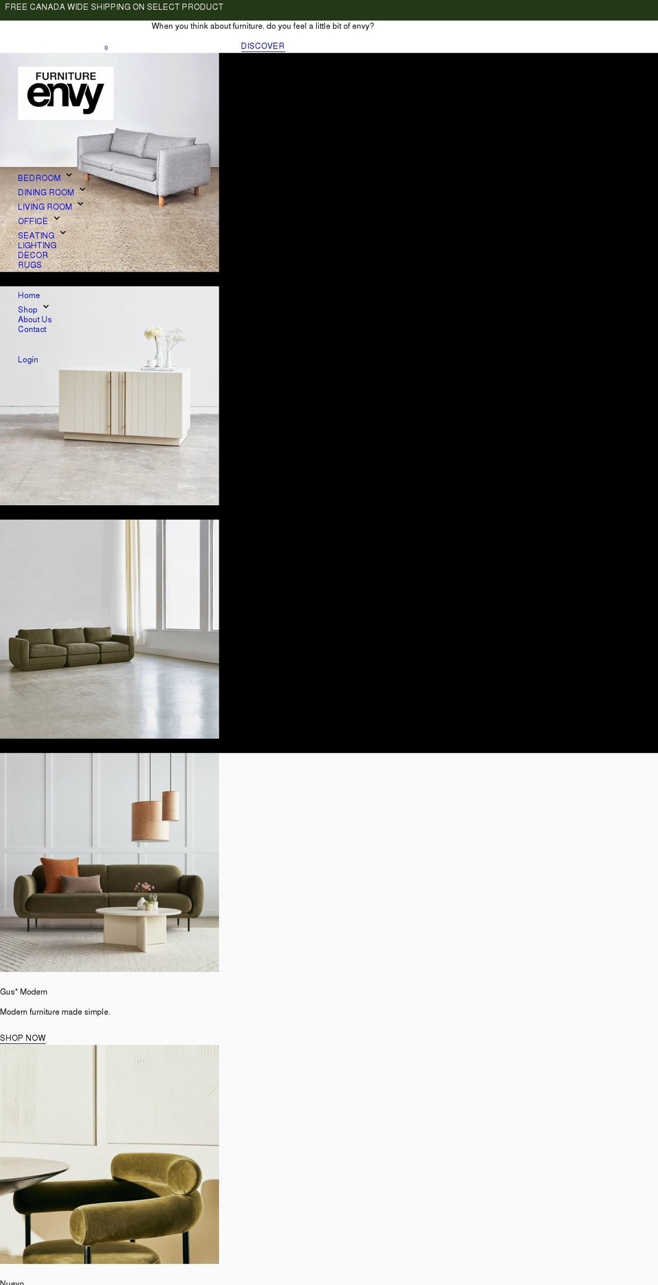 furnitureenvy.com shopify website screenshot