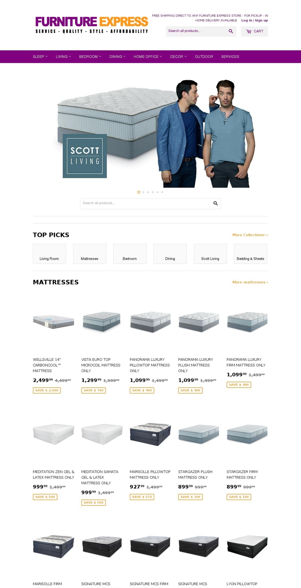 furnitureexpress.us shopify website screenshot