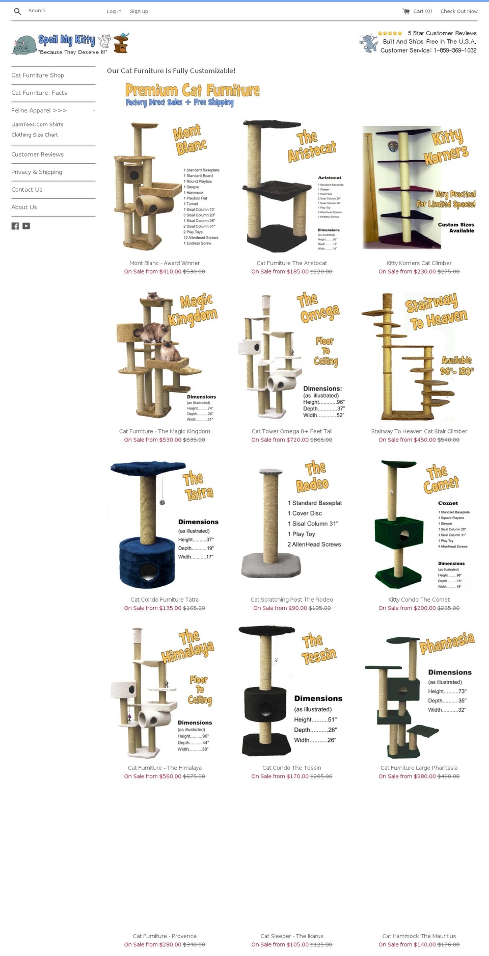 furnitureforcats.com — Shopify storefront screenshot