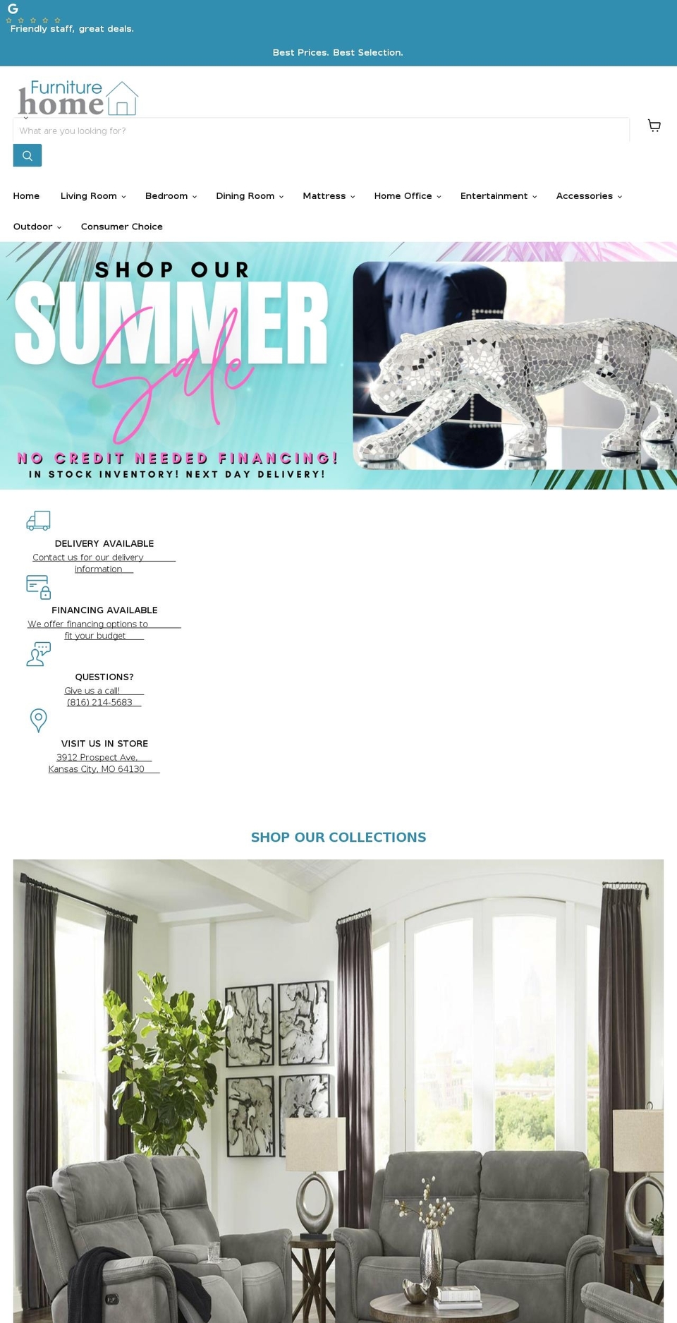 furniturehomekc.com shopify website screenshot
