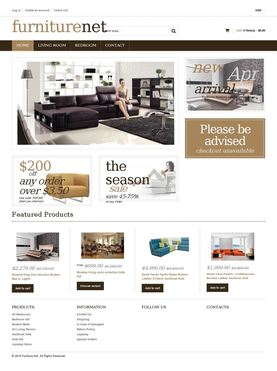 theme043 Shopify theme site example furniturenets.com