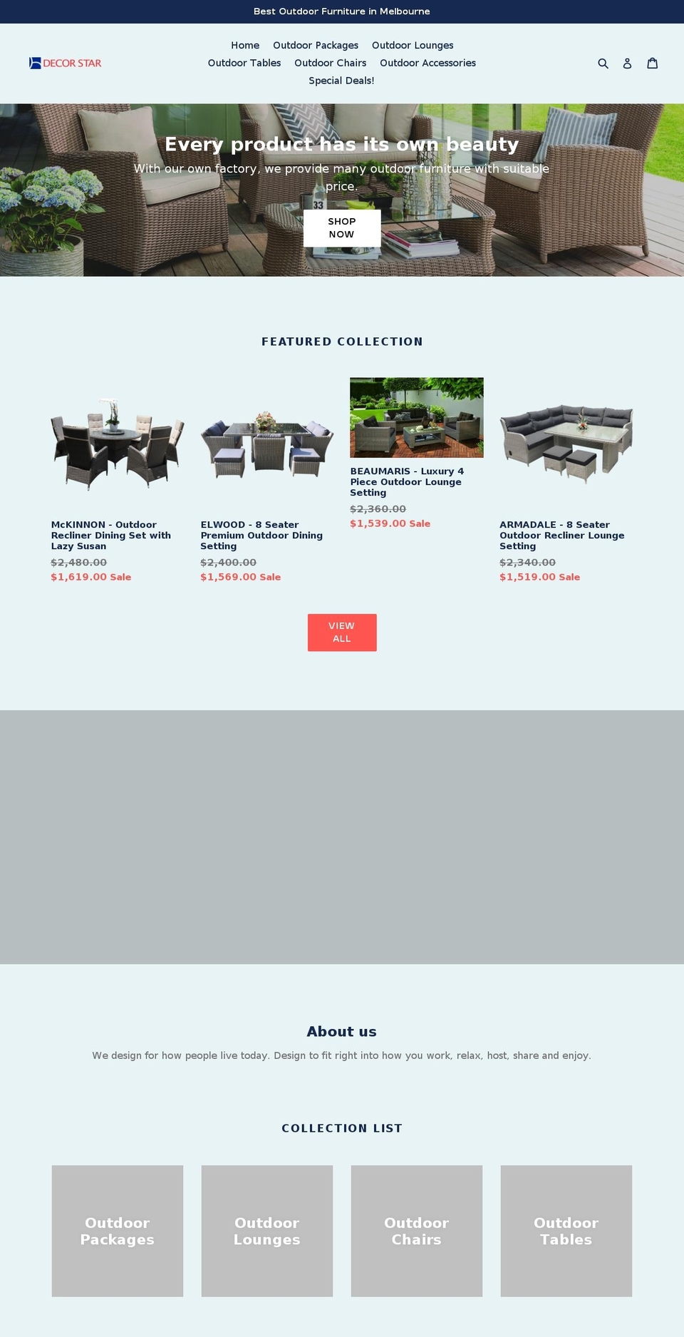 furniturestardirect.com — Shopify storefront screenshot