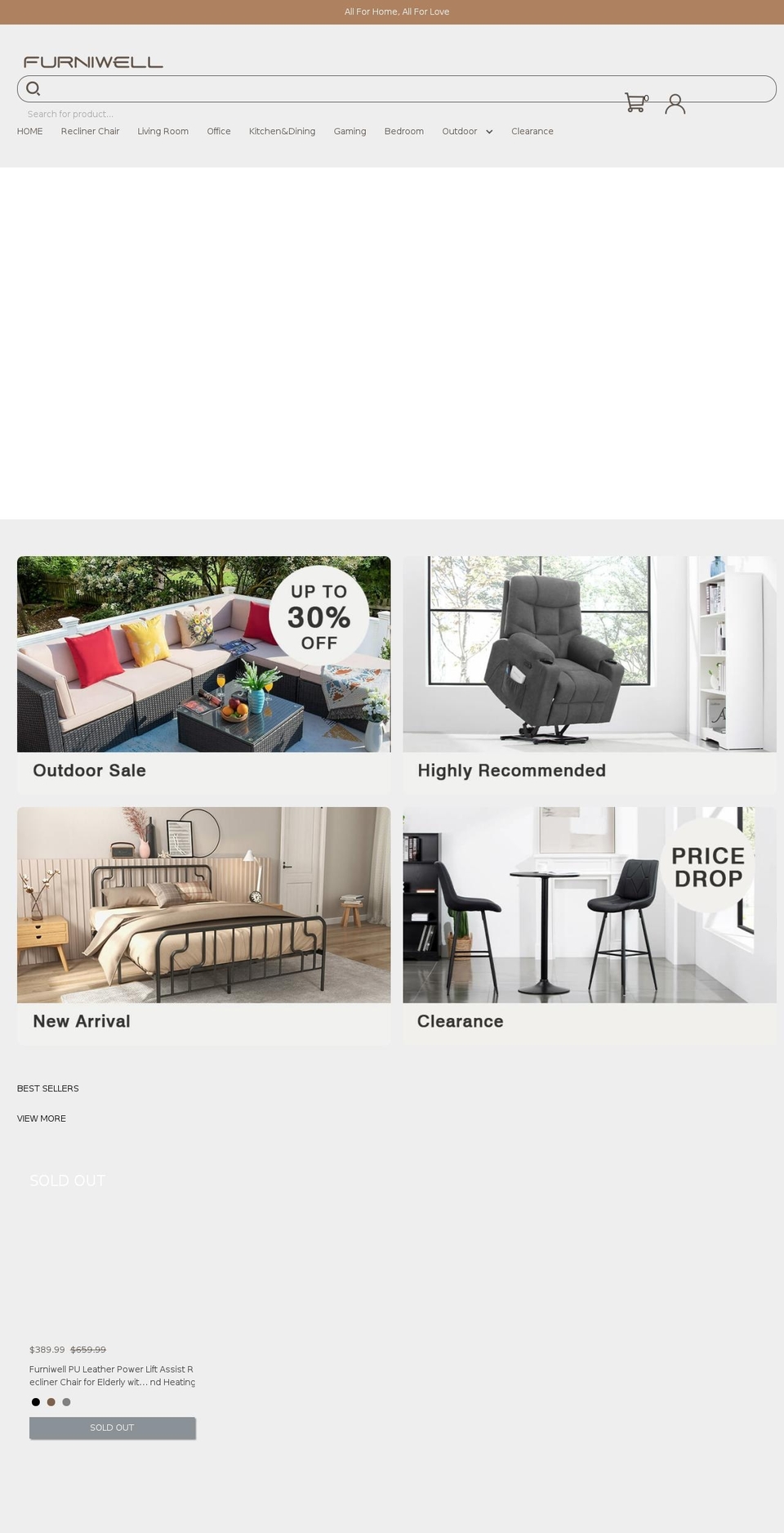 furniwell.com — Shopify storefront screenshot