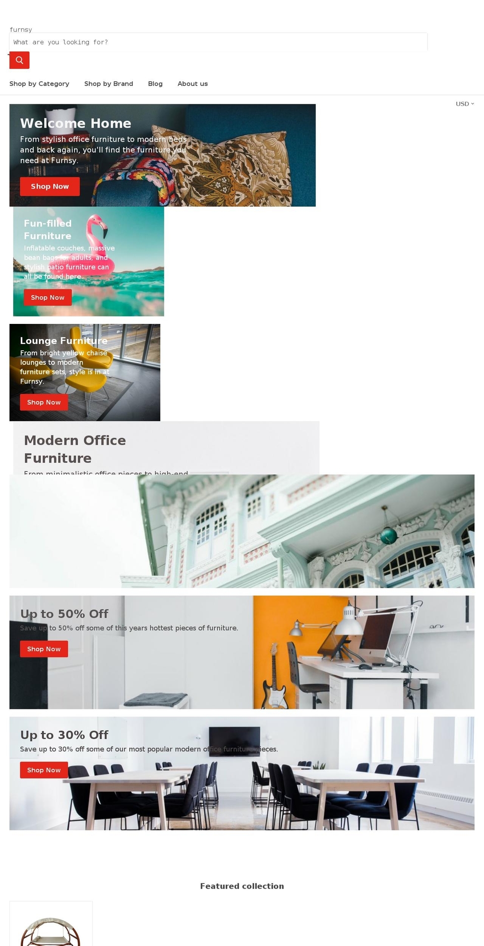 furnsy.com — Shopify storefront screenshot