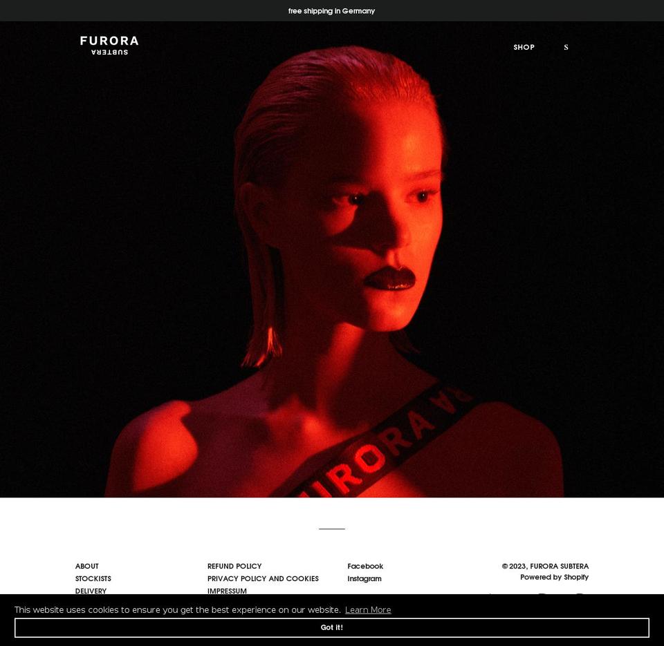 furorasubtera.com shopify website screenshot