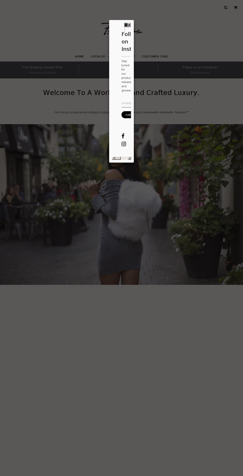 furpoms.com shopify website screenshot