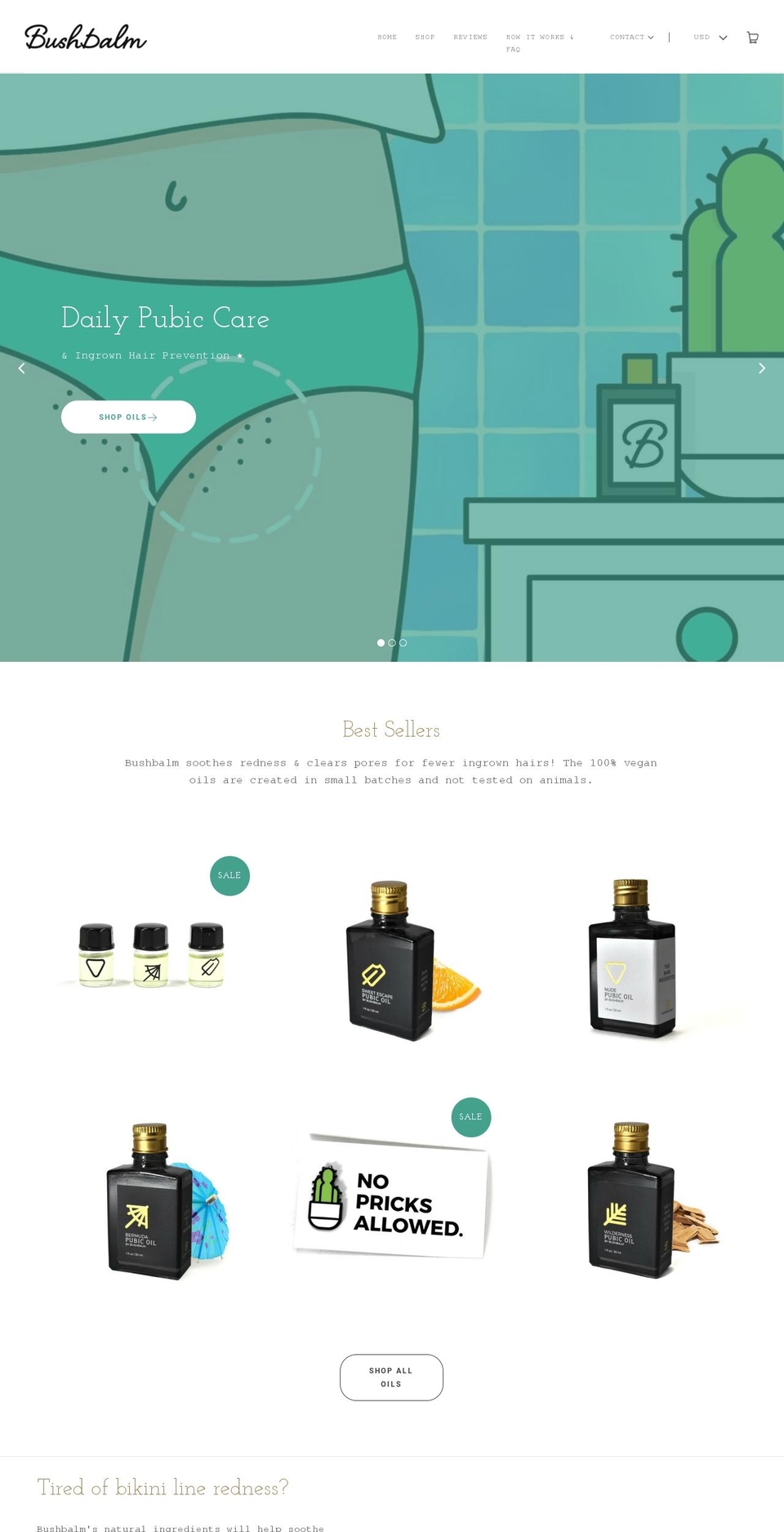 furpubicoil.com — Shopify storefront screenshot