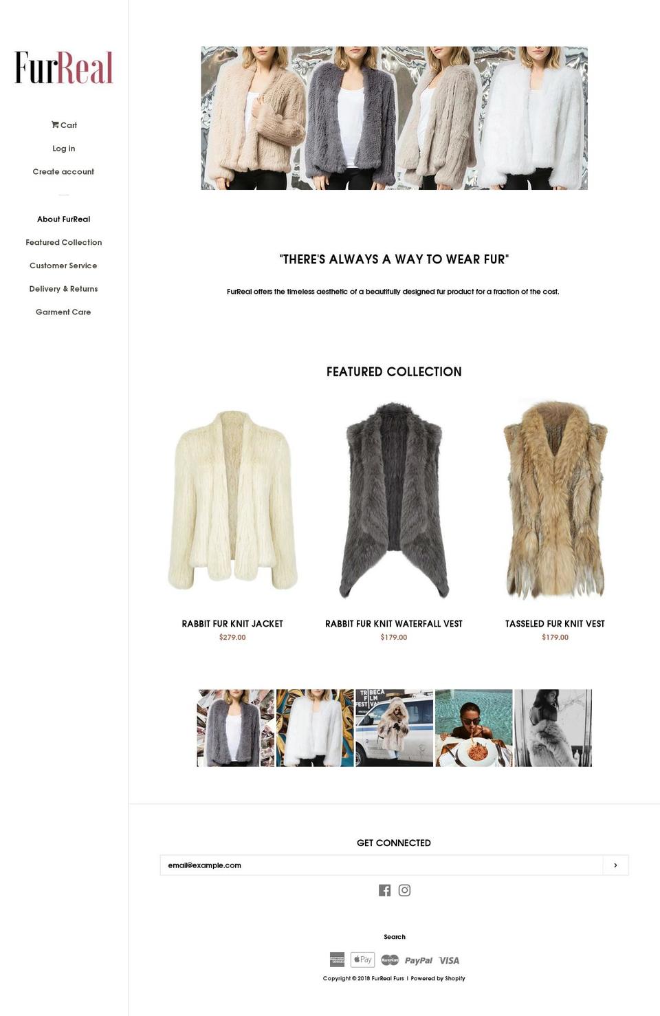 furrealfur.com — Shopify storefront screenshot