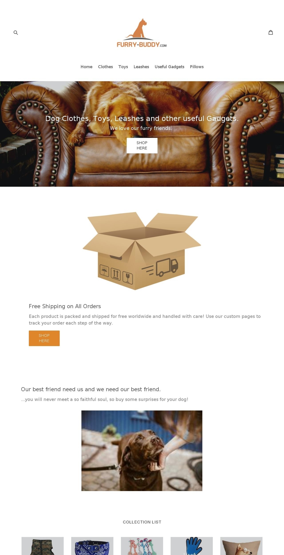 furry-buddy.com — Shopify storefront screenshot
