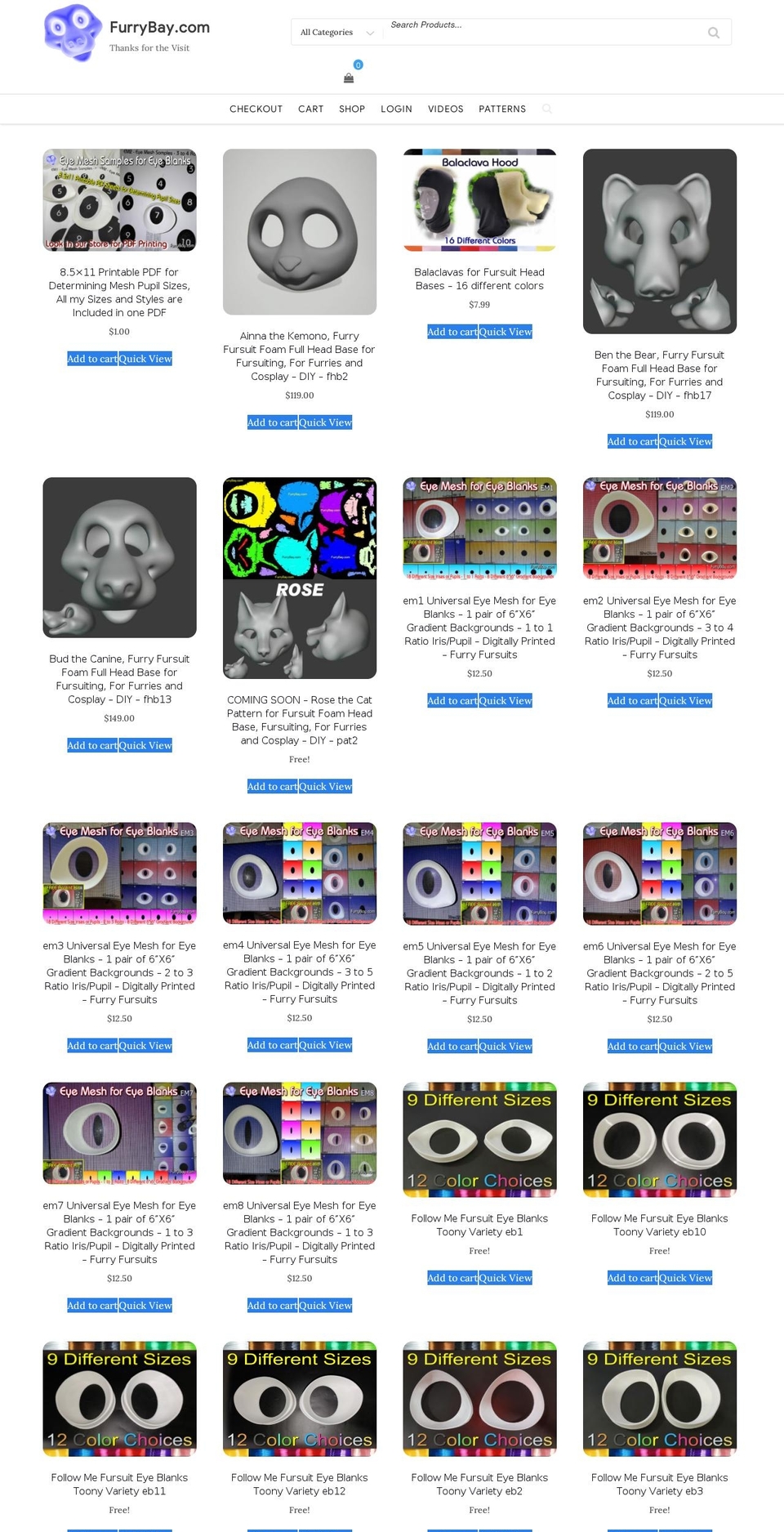 furrybay.com — Shopify storefront screenshot