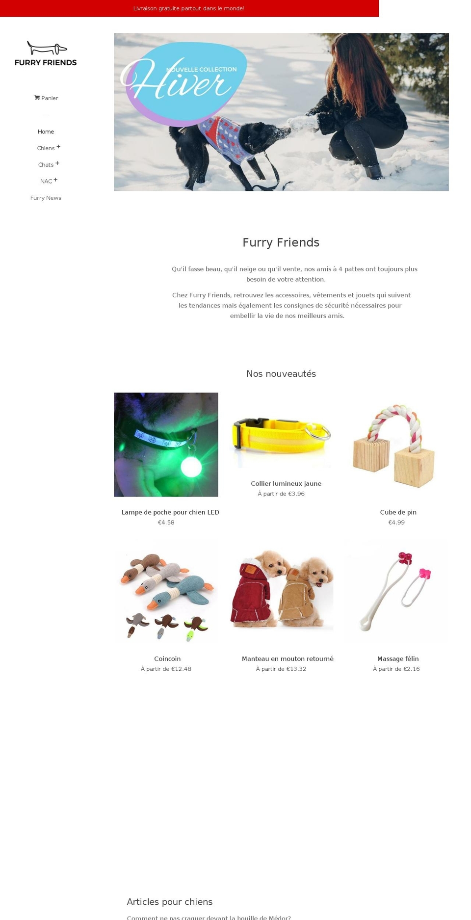 furryfriends.eu shopify website screenshot