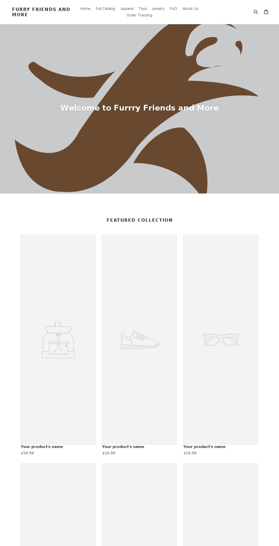 furryfriendsandmore.com shopify website screenshot