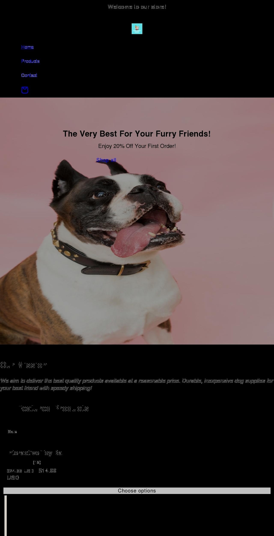 furryfriendsharness.com shopify website screenshot