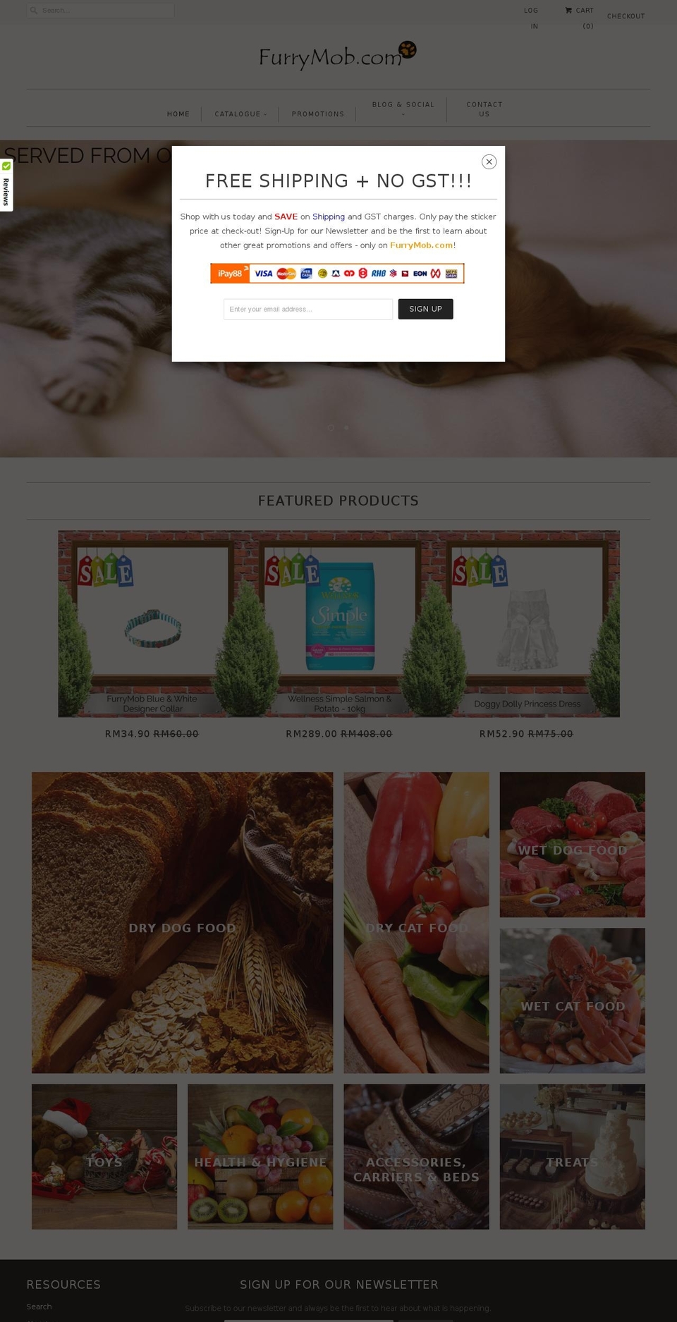 furrymob.com shopify website screenshot