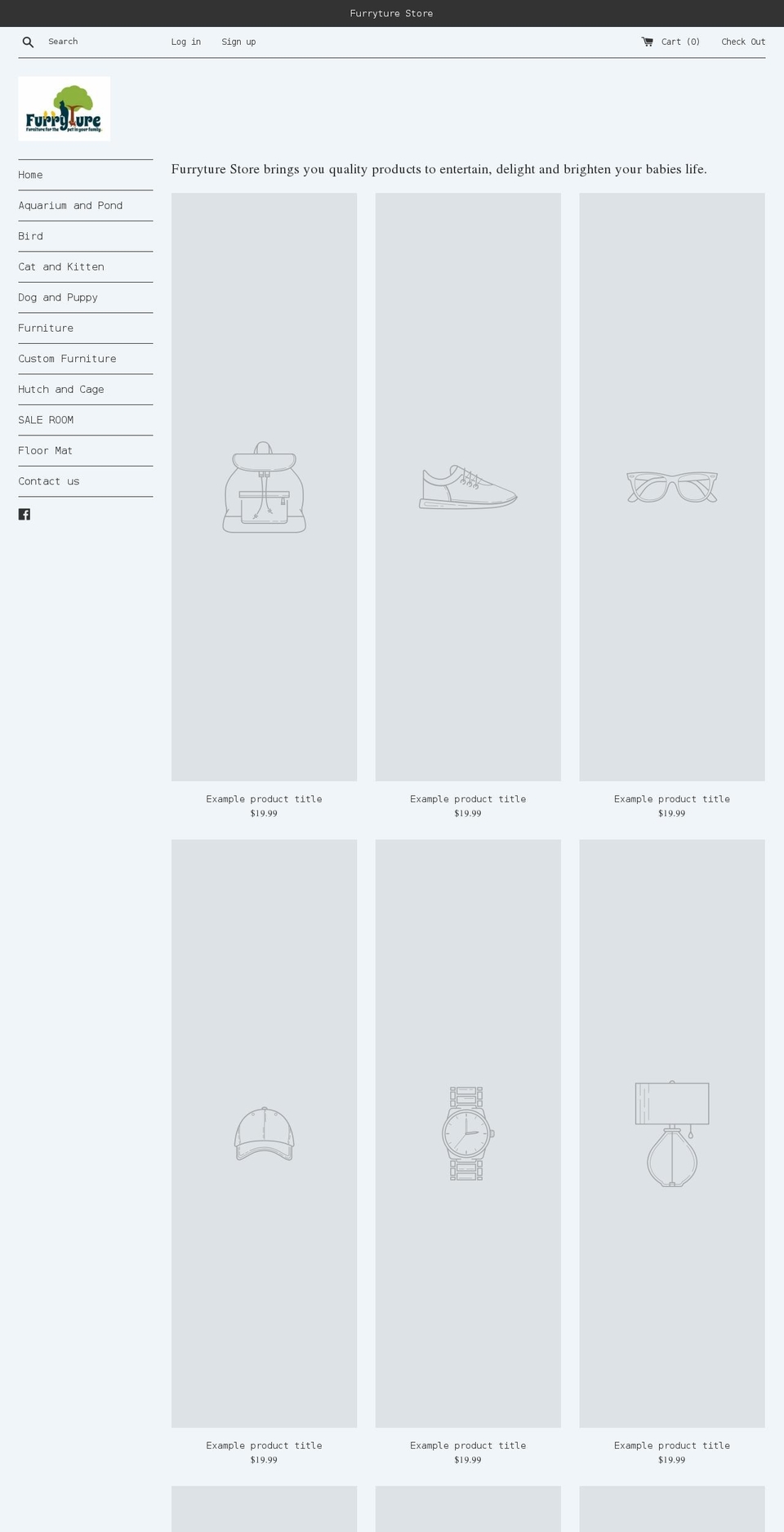 furryture.store shopify website screenshot