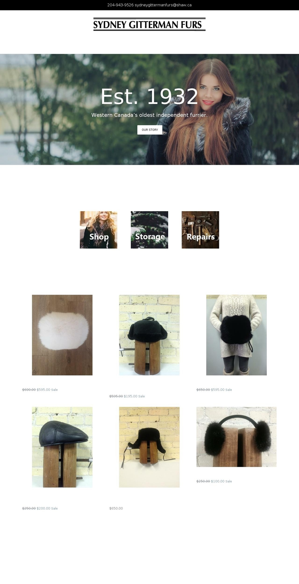 fursandouterwear.com — Shopify storefront screenshot