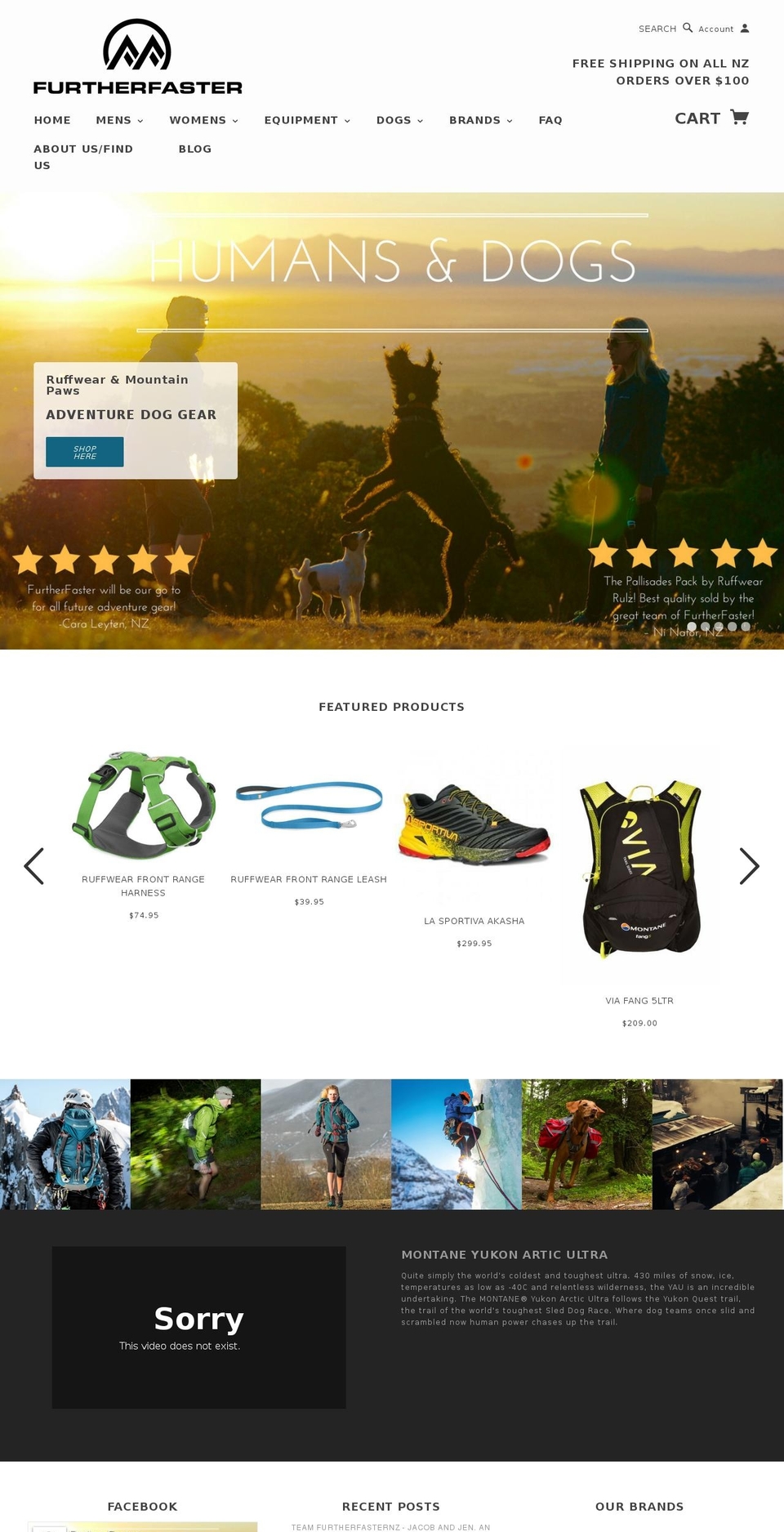 furtherfaster.co.nz shopify website screenshot