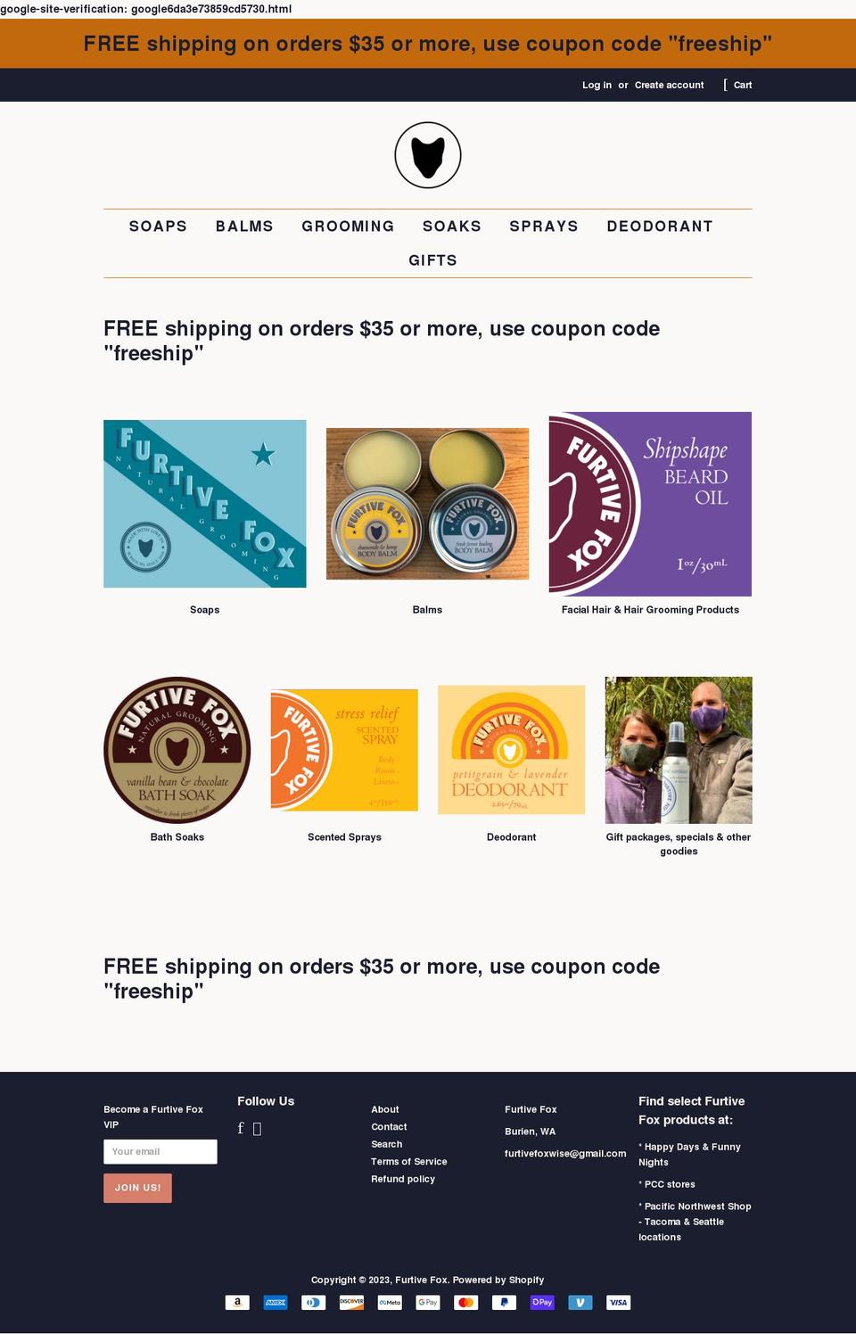 furtivefoxwise.com shopify website screenshot