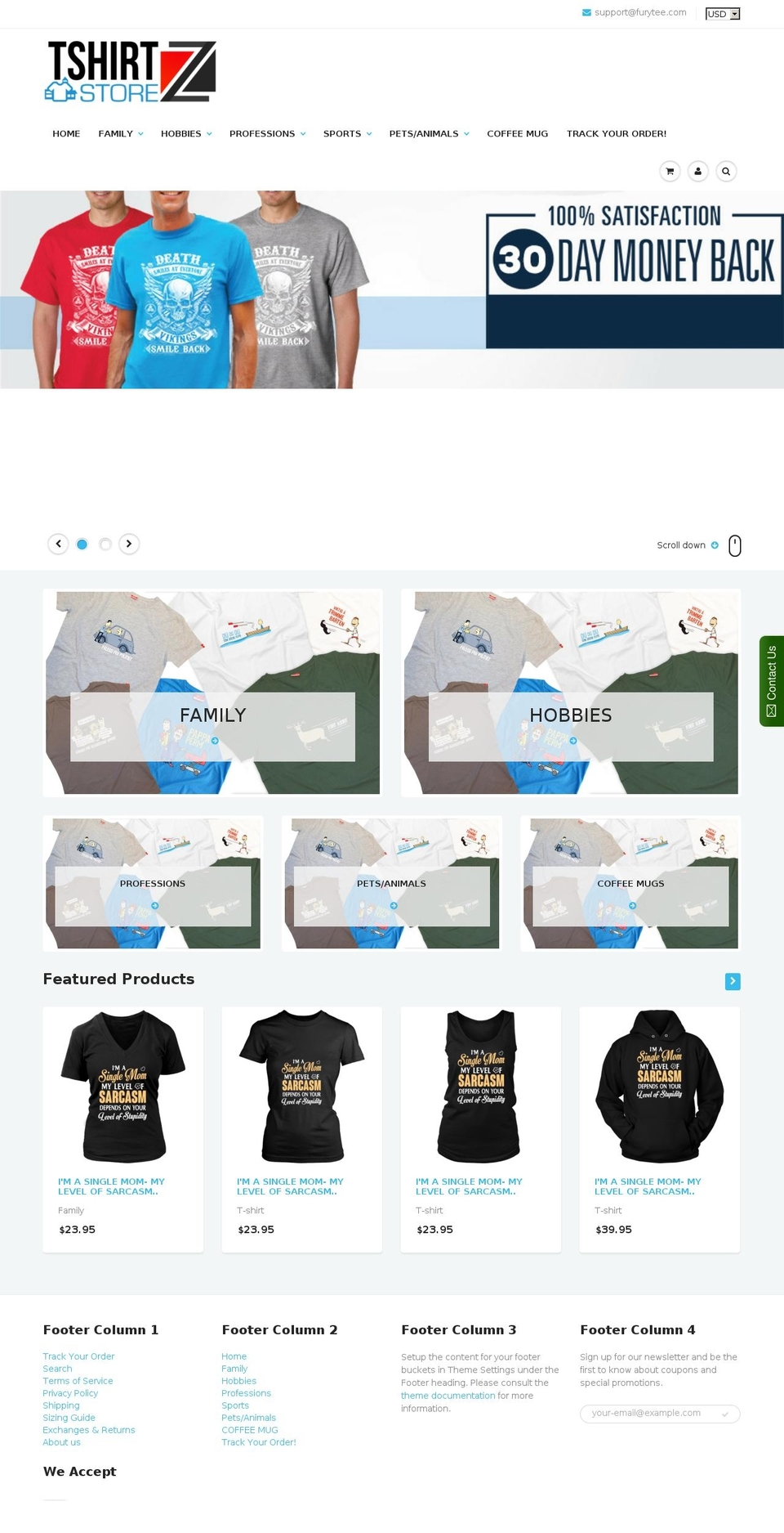 Minimog Shopify theme site example furytee.com