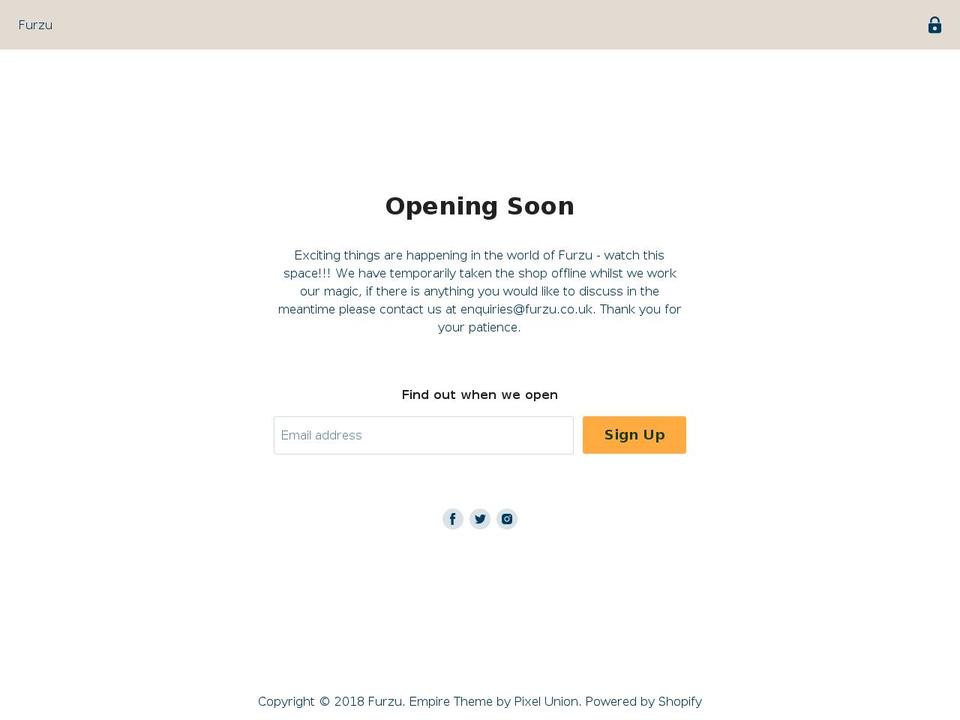furzu.co.uk shopify website screenshot
