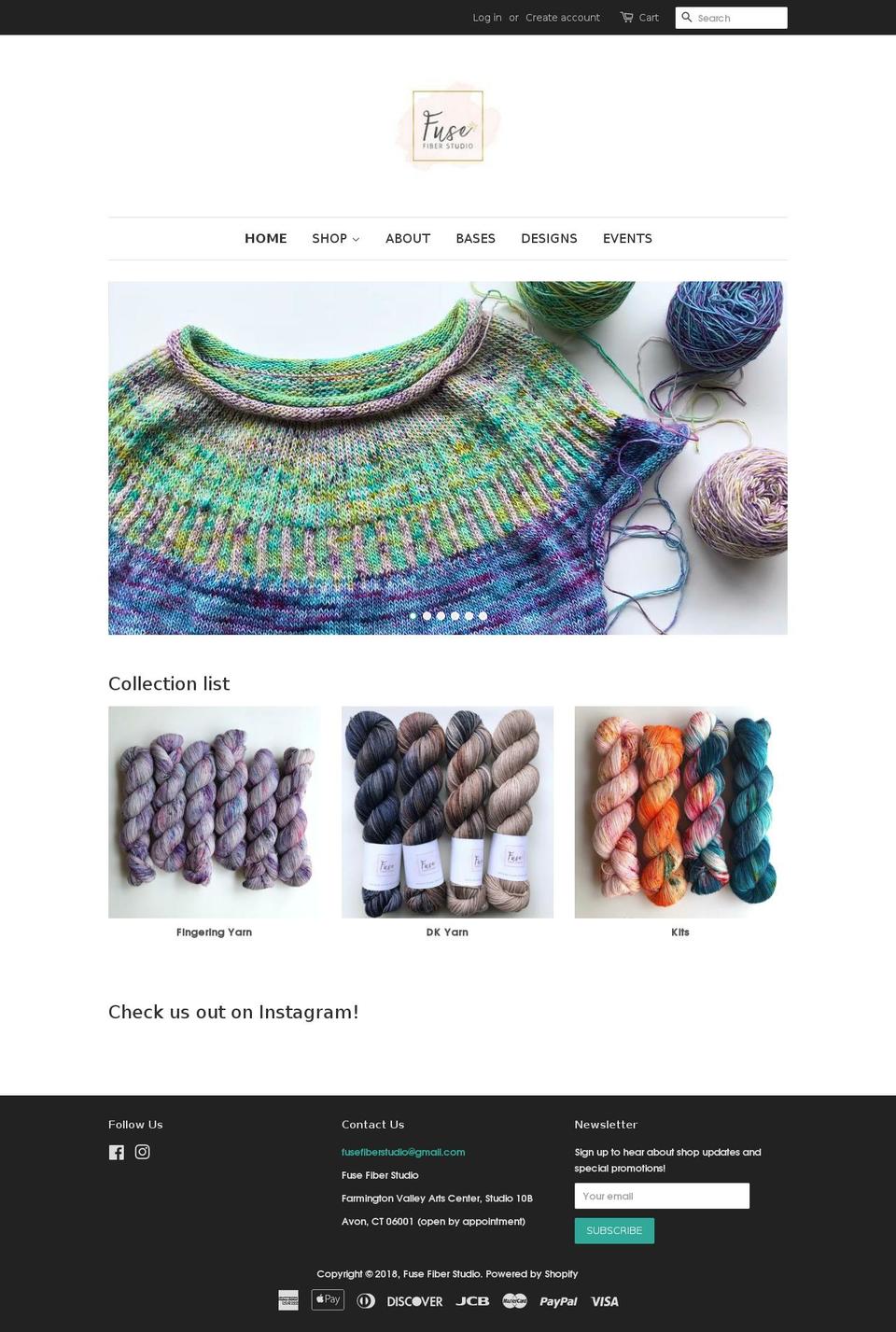 fusefiberstudio.com — Shopify storefront screenshot