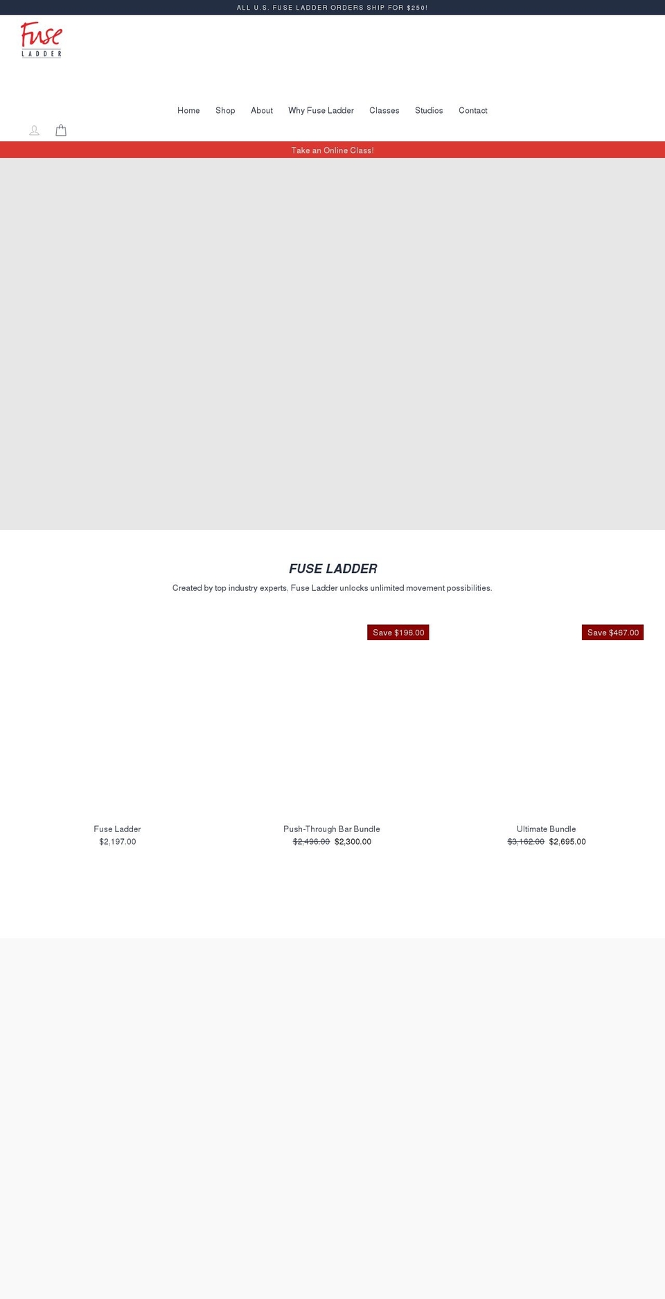 fuseladder.com shopify website screenshot