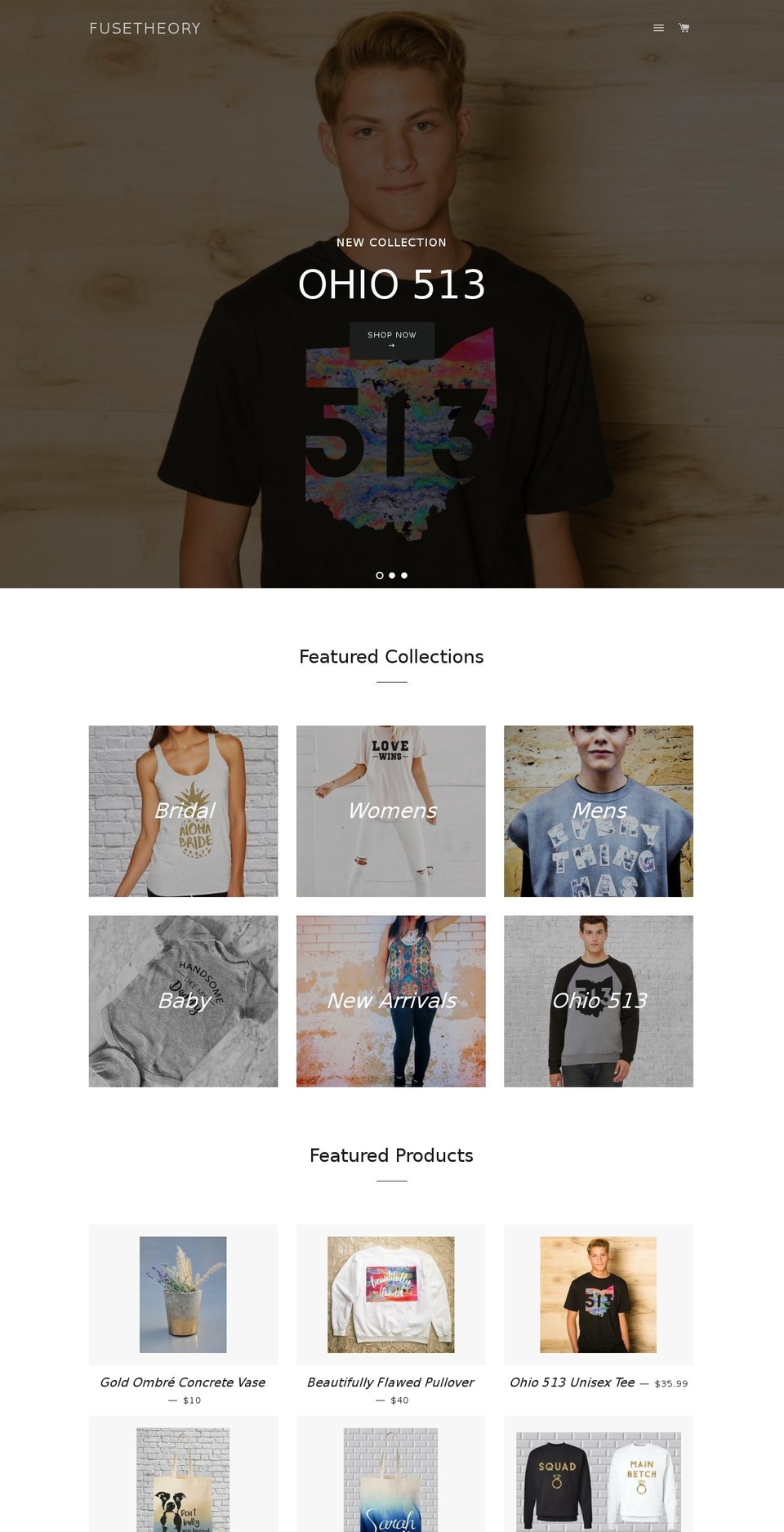 fusetheoryapparel.com shopify website screenshot