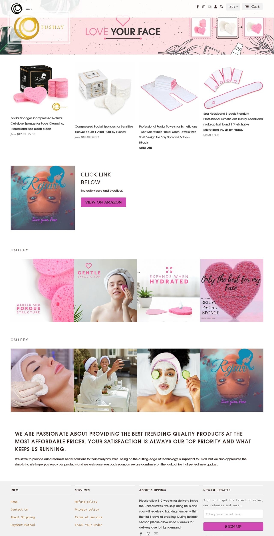 fushay.com shopify website screenshot