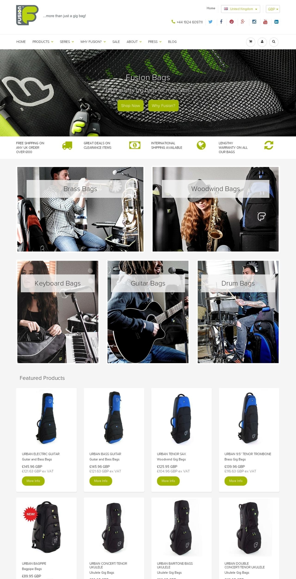 fusion-bags.com shopify website screenshot