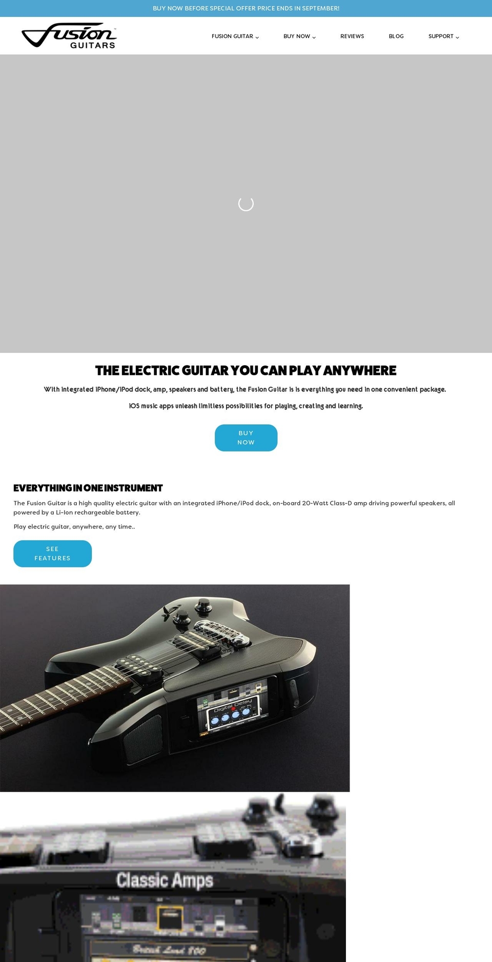 fusion-guitars.com — Shopify storefront screenshot