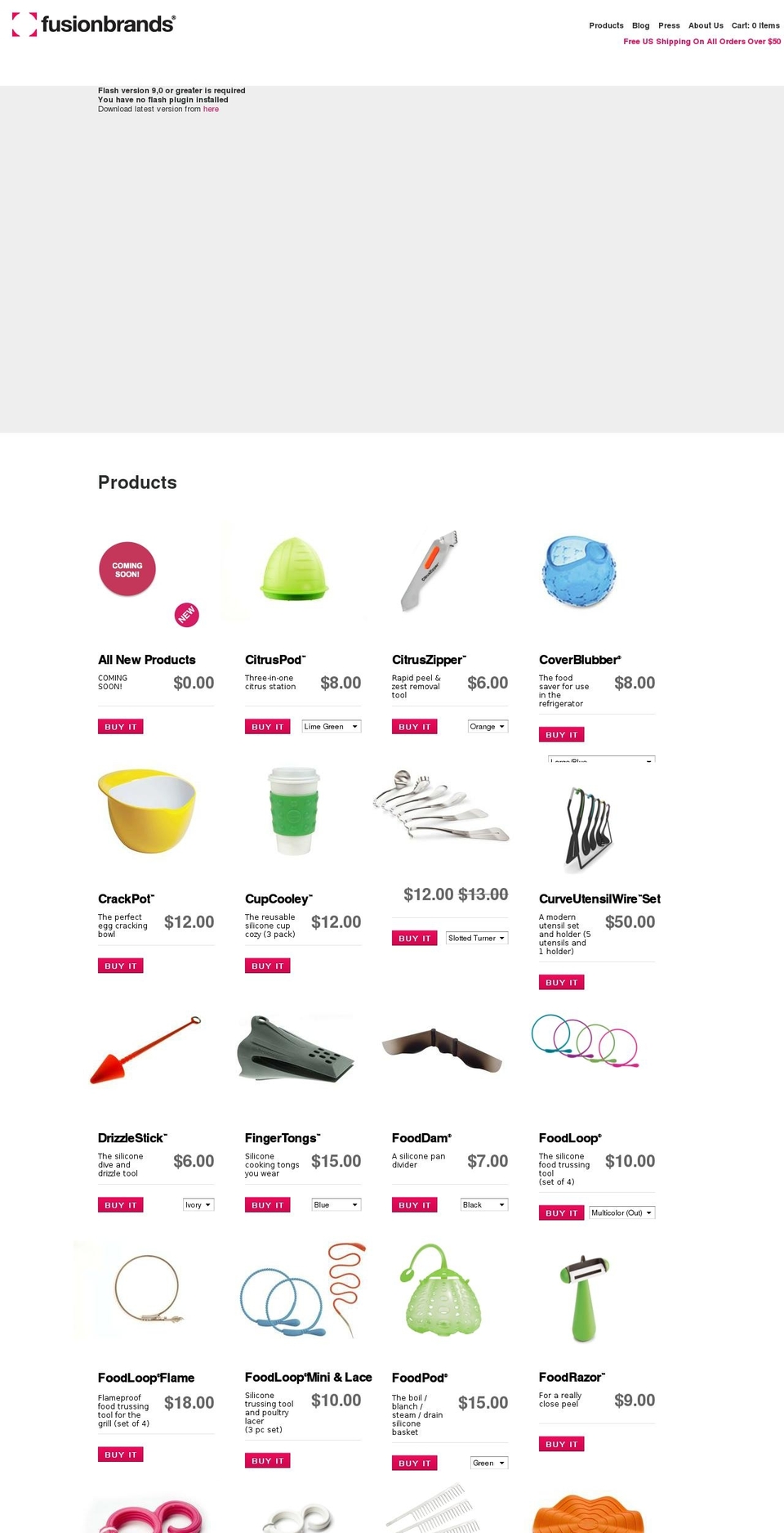 Fusion Shopify theme site example fusionbrands.com