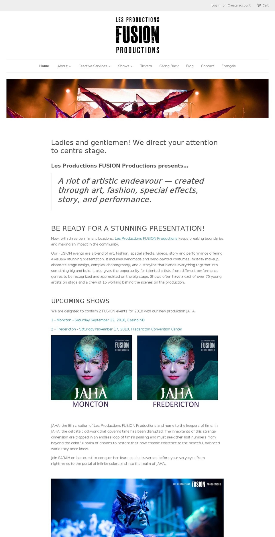 fusionevents.ca shopify website screenshot