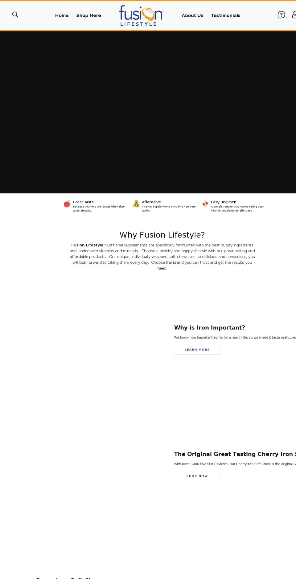 Fusion Shopify theme site example fusionlifestyle.com