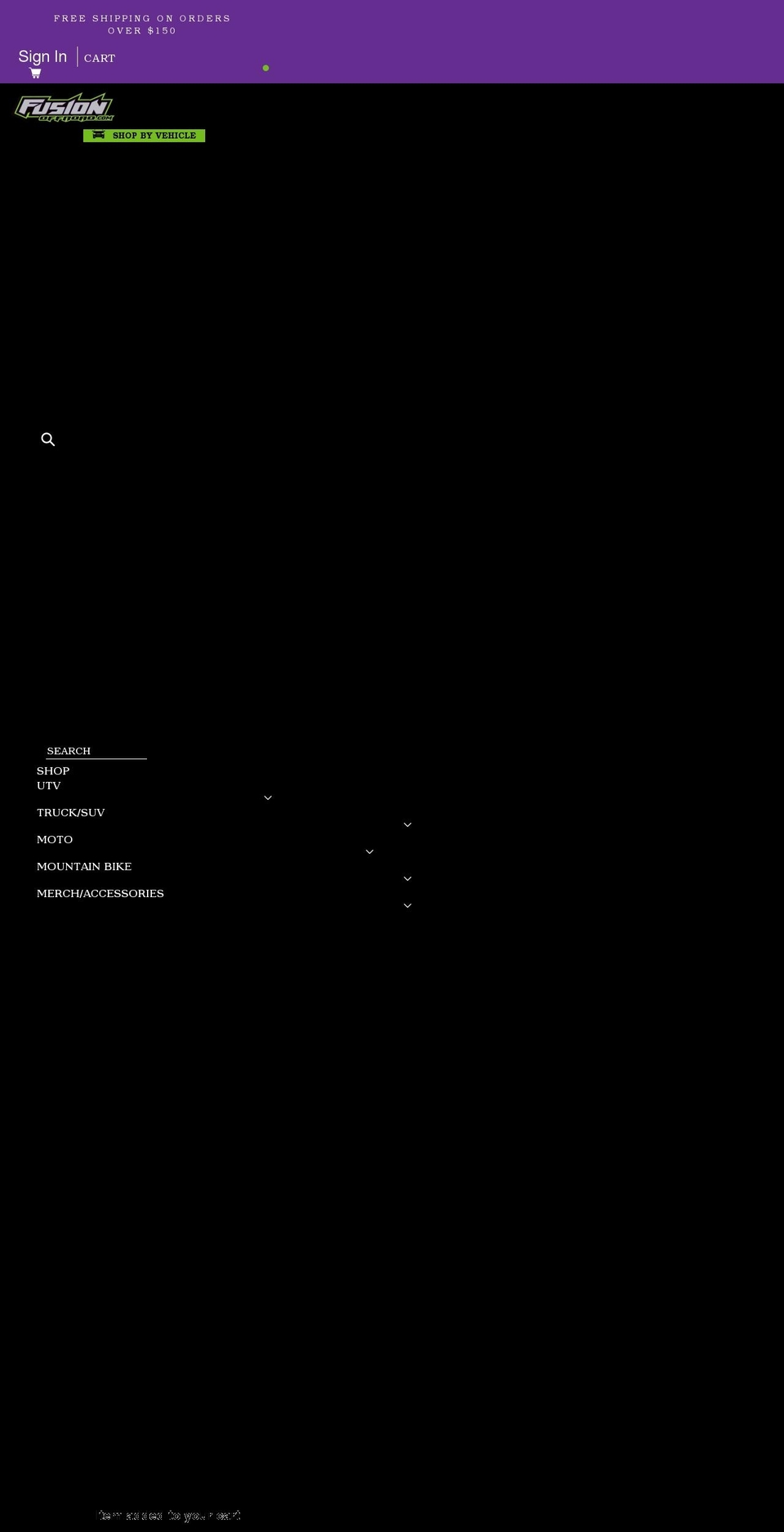Fusion Shopify theme site example fusionoffroad.com