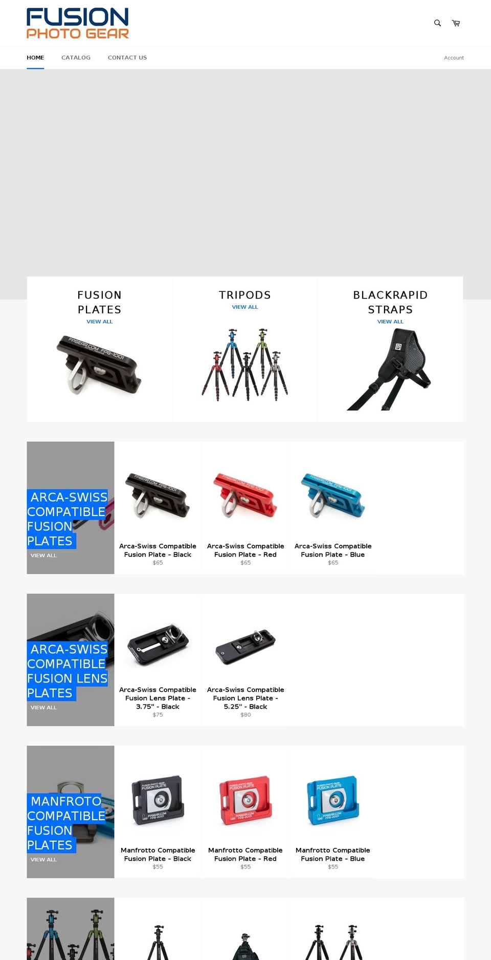fusionphotogear.com shopify website screenshot